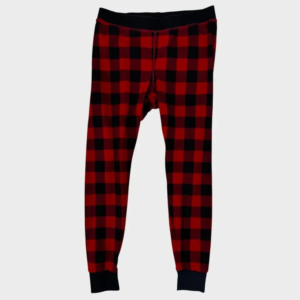 J. Crew Factory Womens Medium Black Red Buffalo Plaid Jogger Pants